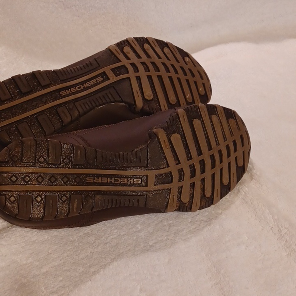 Skechers women's size 9.5 brown leather and textile - Picture 6 of 6